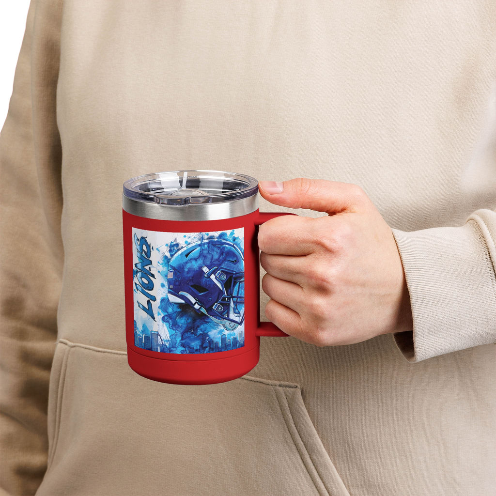 Blue Football Helmet Lions mug | 15oz Tumbler