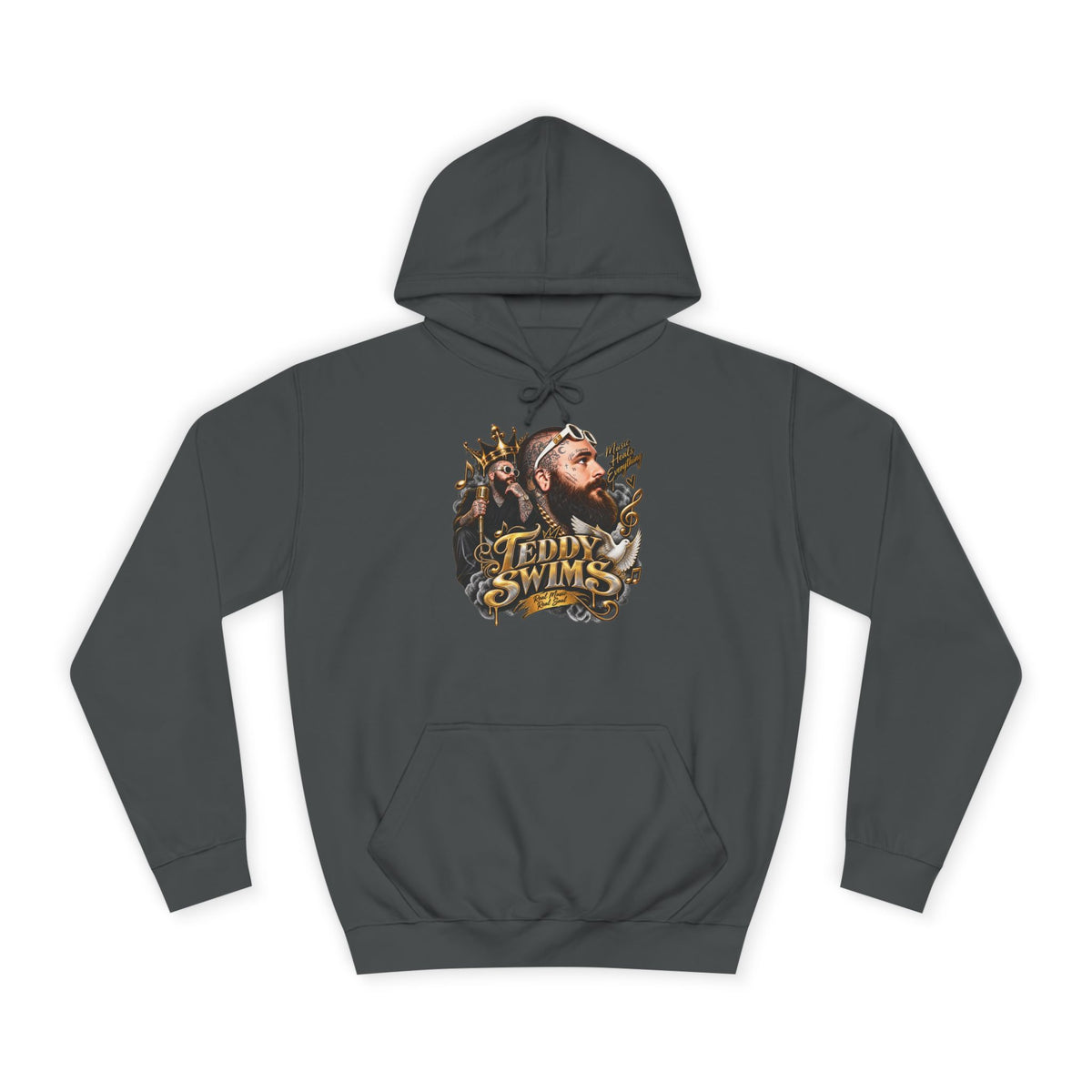 Teddy Swims Portrait Hoodie | Retro Floral Music Artist Logo