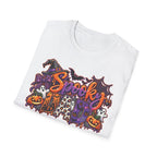 Spooky Dad Halloween Haunted House T-Shirt | Pumpkin Ghosts Witch Hat