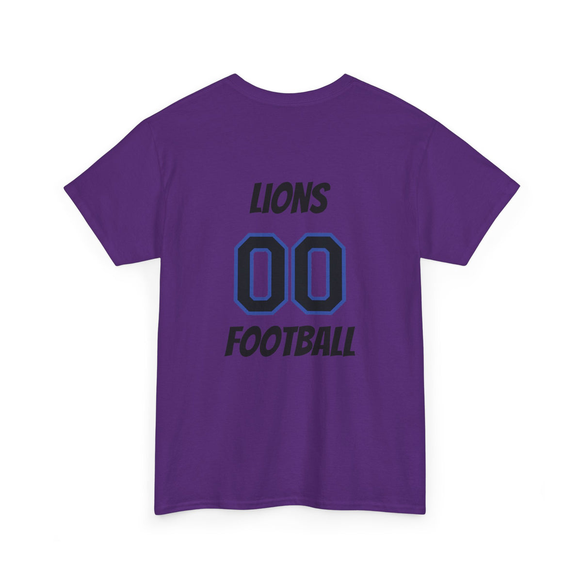 Detroit Lion Rider T-Shirt | Football Team Graphic Tee, Blue Mascot