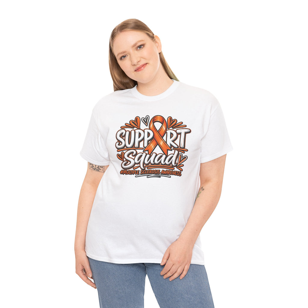 Multiple Sclerosis Squad Tee | Orange Awareness Ribbon, Leukemia Awareness
