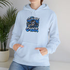 Game Over Skull hoodie | Gaming Graphic Sweatshirt, Blue Grunge Design