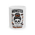 Momster Skull with Bun Mug | Halloween Spooky Season Survivor Ceramic Mug