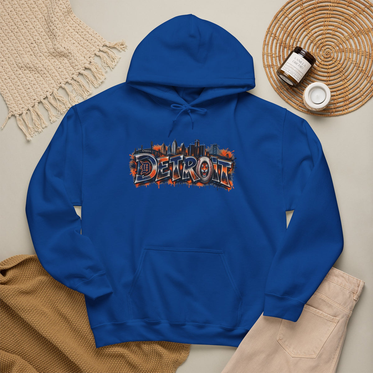 Detroit graffiti skyline Hoodie | Cityscape street art sweatshirt