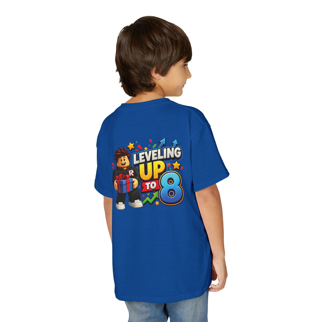 Roblox Birthday Youth T-Shirt – Leveling Up to 8 Gamer Birthday Shirt