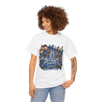 Detroit Legends collage T-Shirt | Motor City skyline, classic cars, musicians