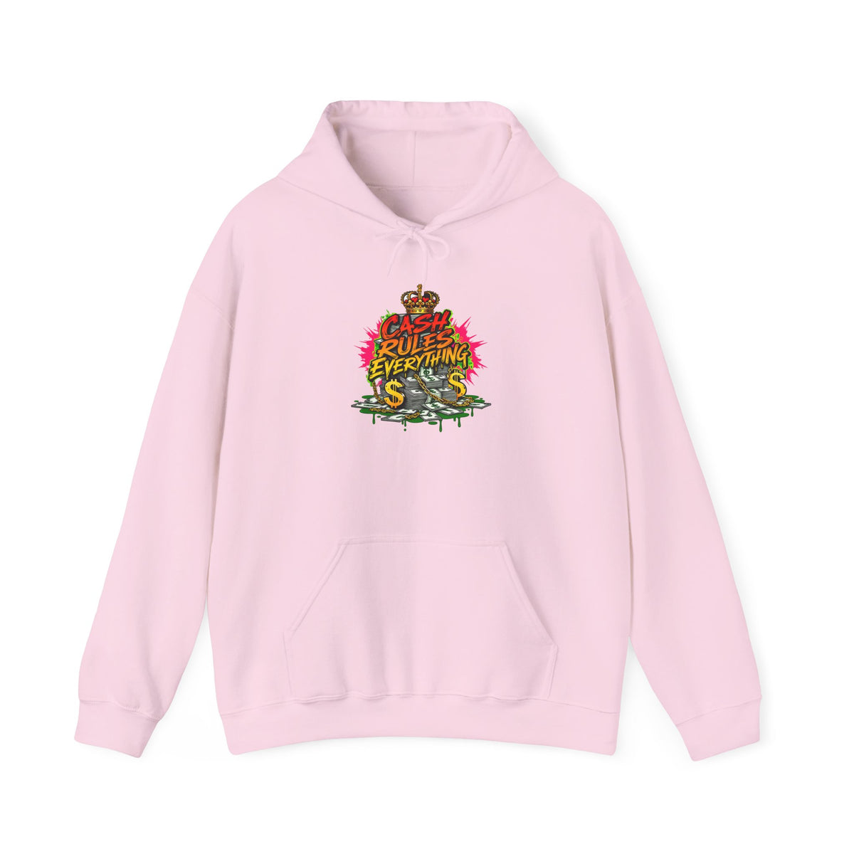 Cash Rules Everything Around Me Hoodie | Graffiti Money Crown Streetwear