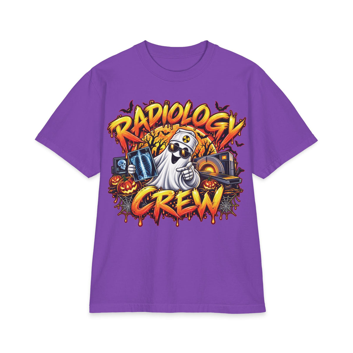 Medical Radiology Crew Ghost Graphic Tee | Halloween X-ray Theme