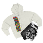 Autism Awareness Puzzle Heart Zip Hoodie | Colorful Awareness Design
