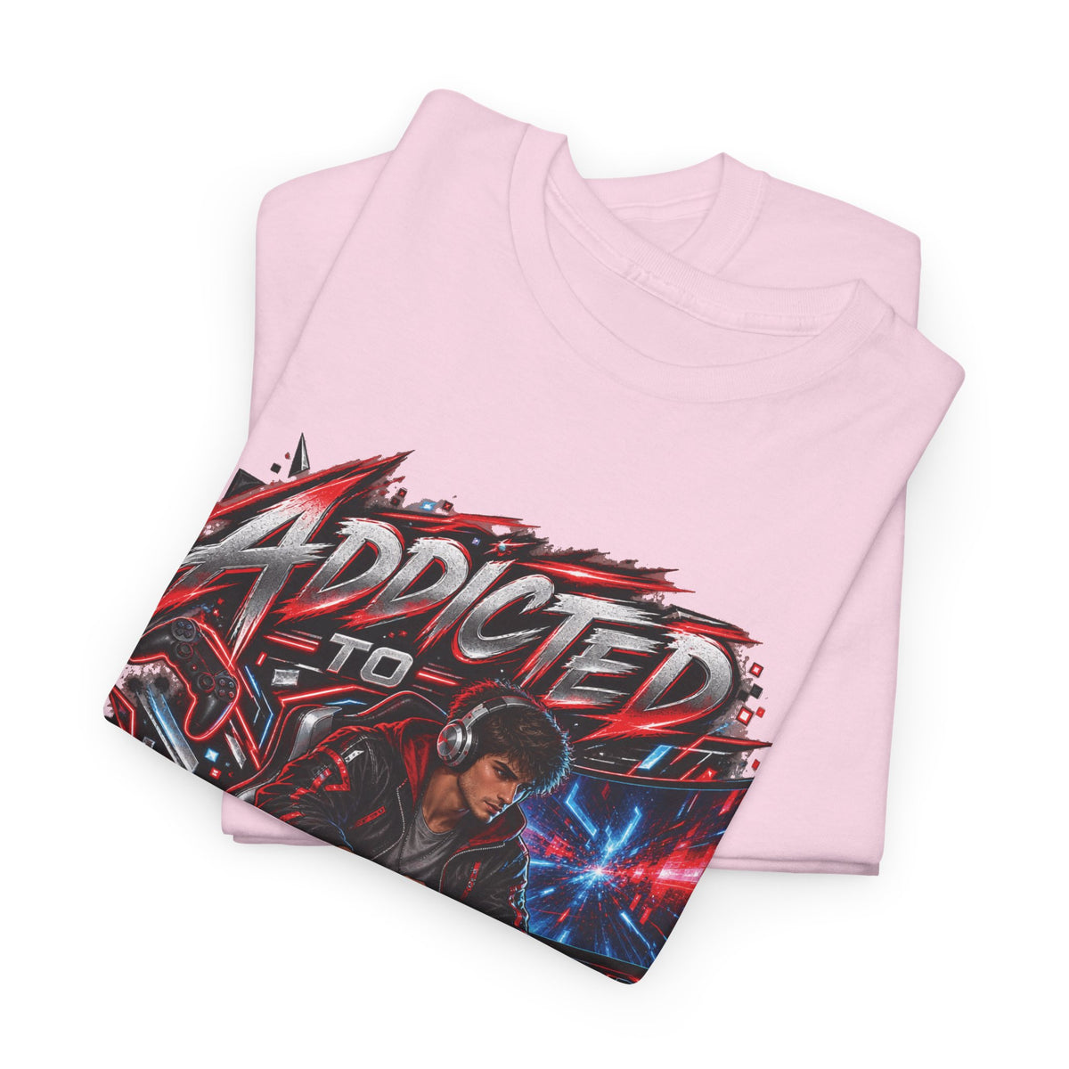 Addicted to Gaming Graphic T-Shirt