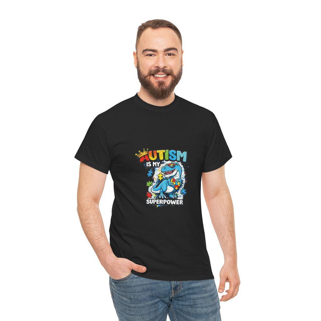 Autism Is My Superpower T-Shirt | Puzzle Piece Shark Design