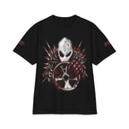 Don Toliver Alien Skull with Spiked Biohazard Wheel T-Shirt | Grunge Horror Tee