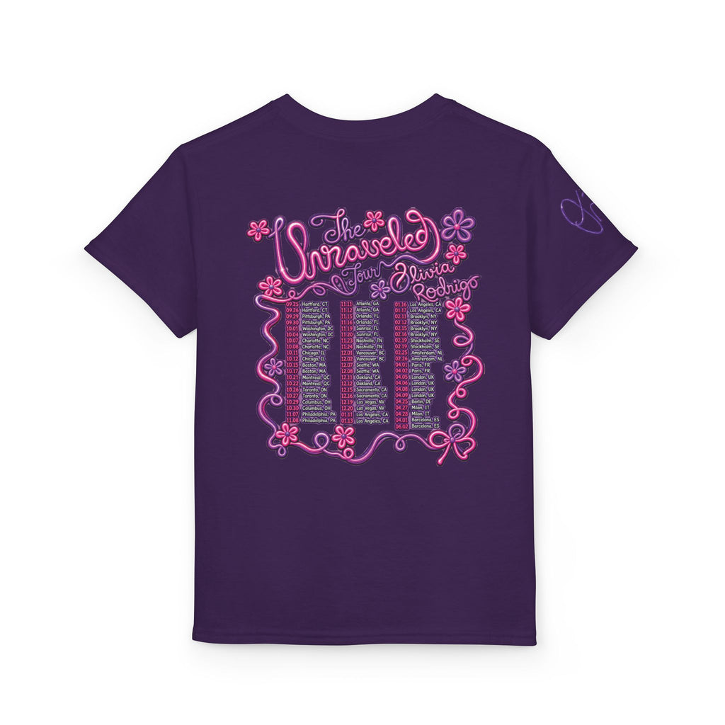 Olivia Rodrigo Pop Star Collage T-Shirt | Tour Dates Backprint