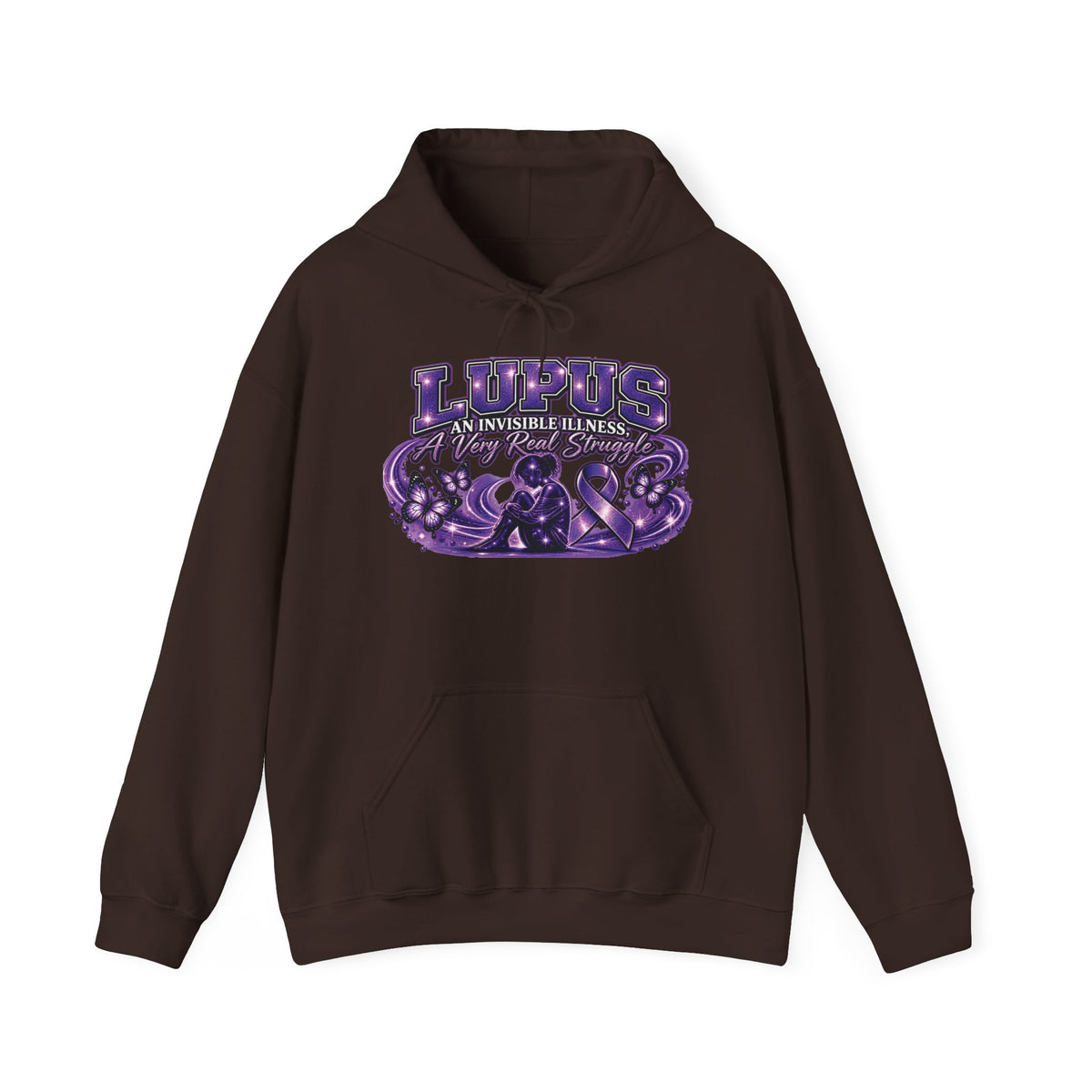 Lupus Awareness Purple Ribbon Hoodie | Support Autoimmune Awareness