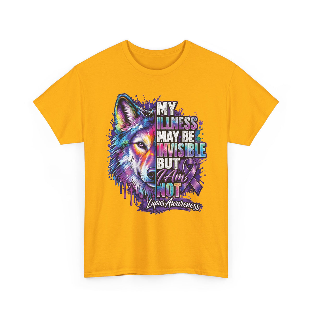 Lupus Awareness Wolf Graphic Tee | Invisible Illness Statement
