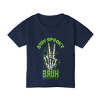 Stay Spooky Bruh toddler t-shirt | Skeleton hand graphic, Halloween kids top