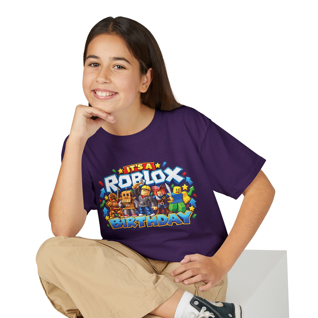 Roblox Birthday Leveling Up 9 Youth T-Shirt