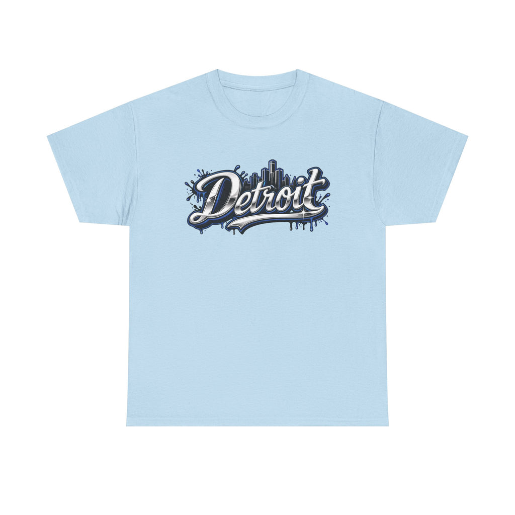 Detroit Script Tee | 313 Drip Skyline T-Shirt