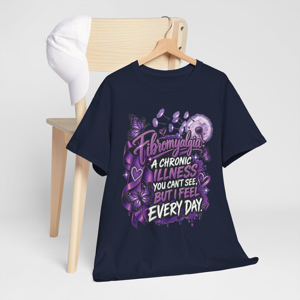Fibromyalgia Awareness ribbon shirt | T-Shirt, Chronic Illness Support, Purple Awareness
