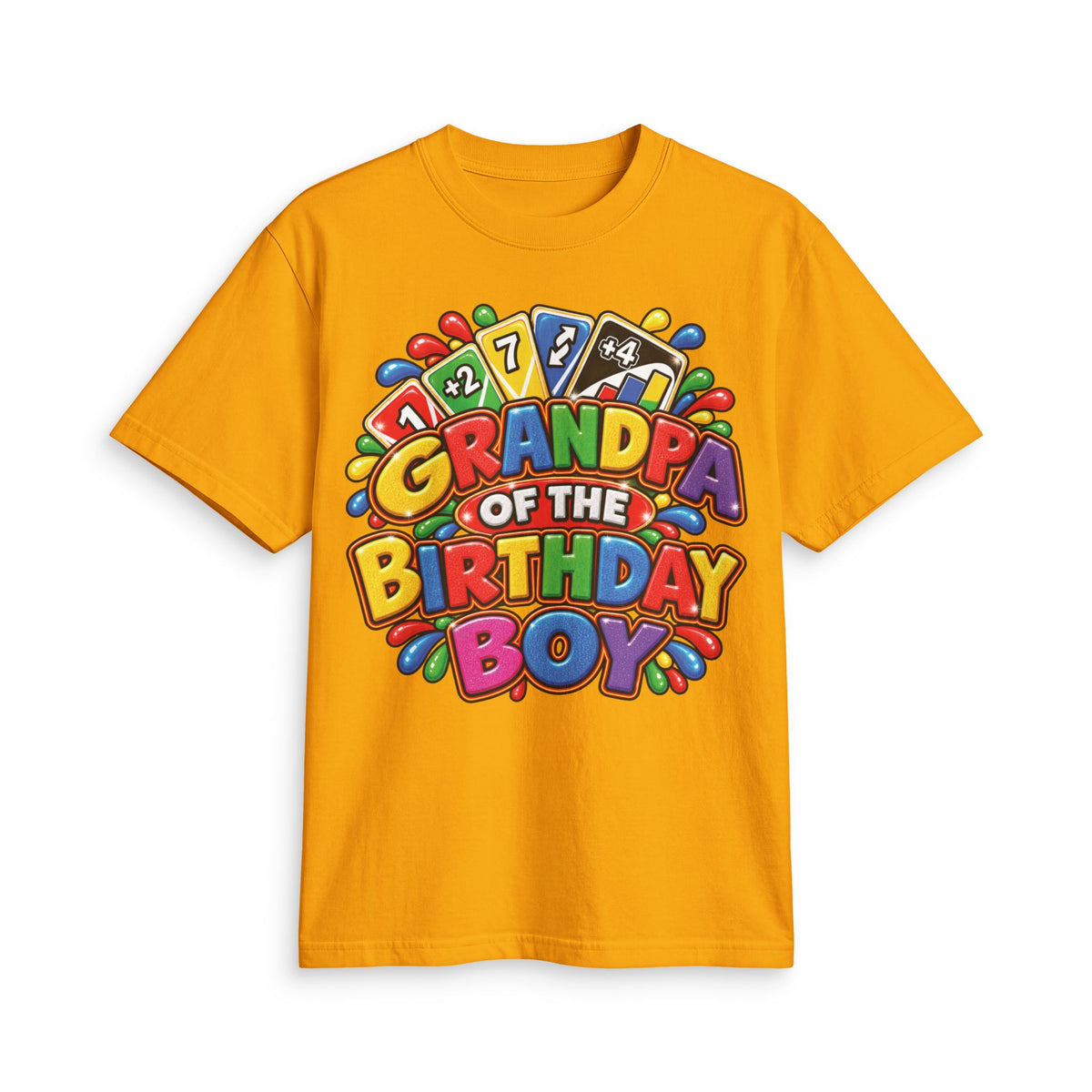 Grandpa of the Birthday Boy T-Shirt, Colorful Birthday Party Tee