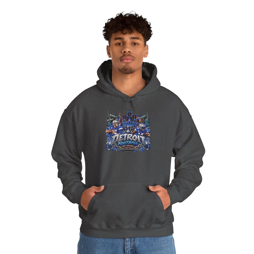 Detroit Skyline Collage Hoodie | Motor City Landmarks sweatshirt