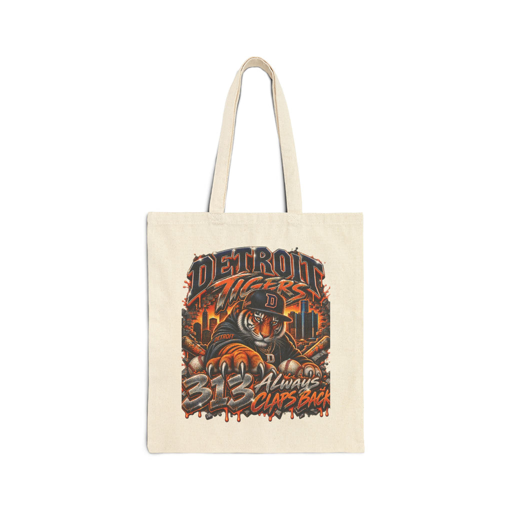 Detroit Tigers Graphic Tote Bag | Baseball Logo, Urban Vintage Illustration