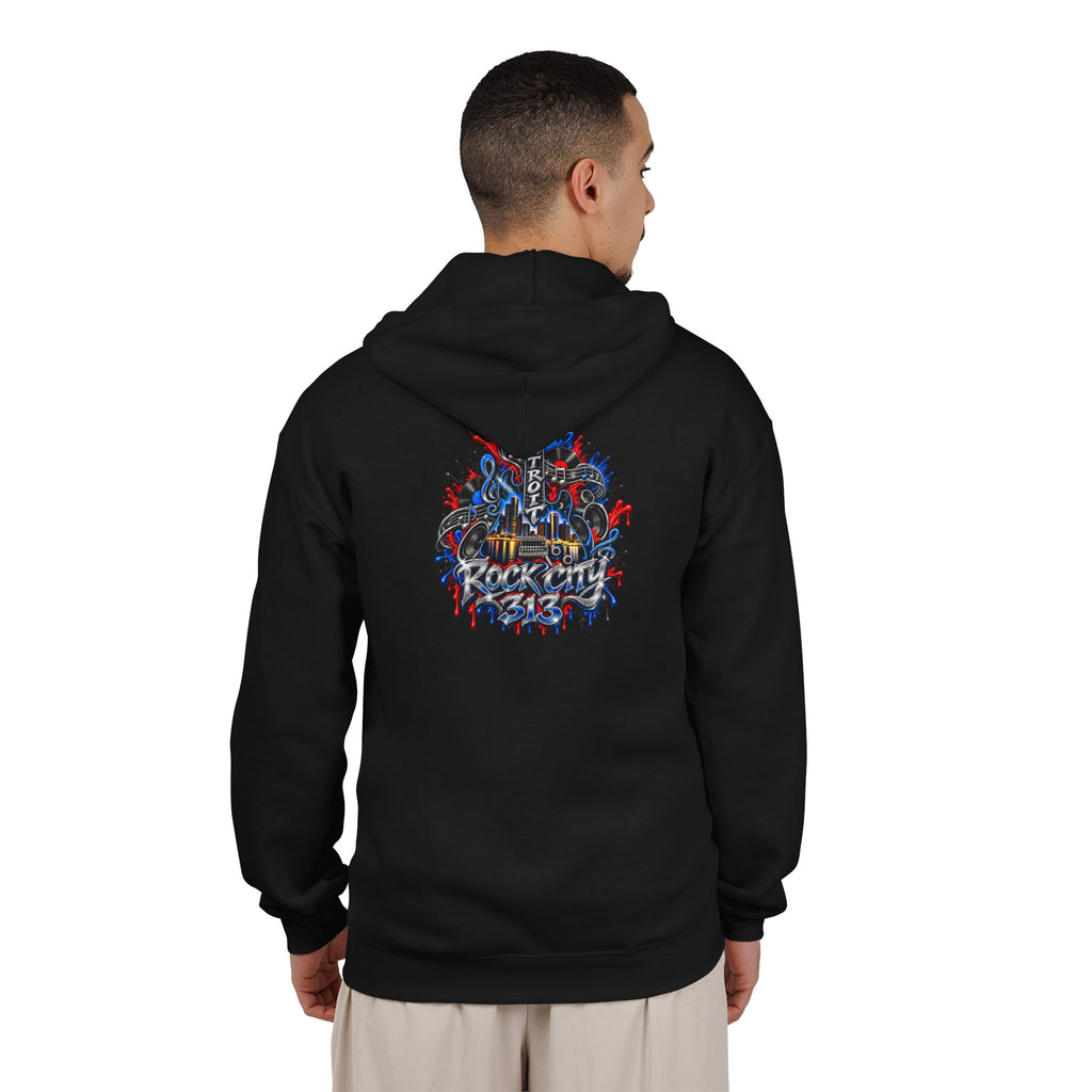 Detroit Graffiti Zip Hoodie | Detroit Rock City Back Print