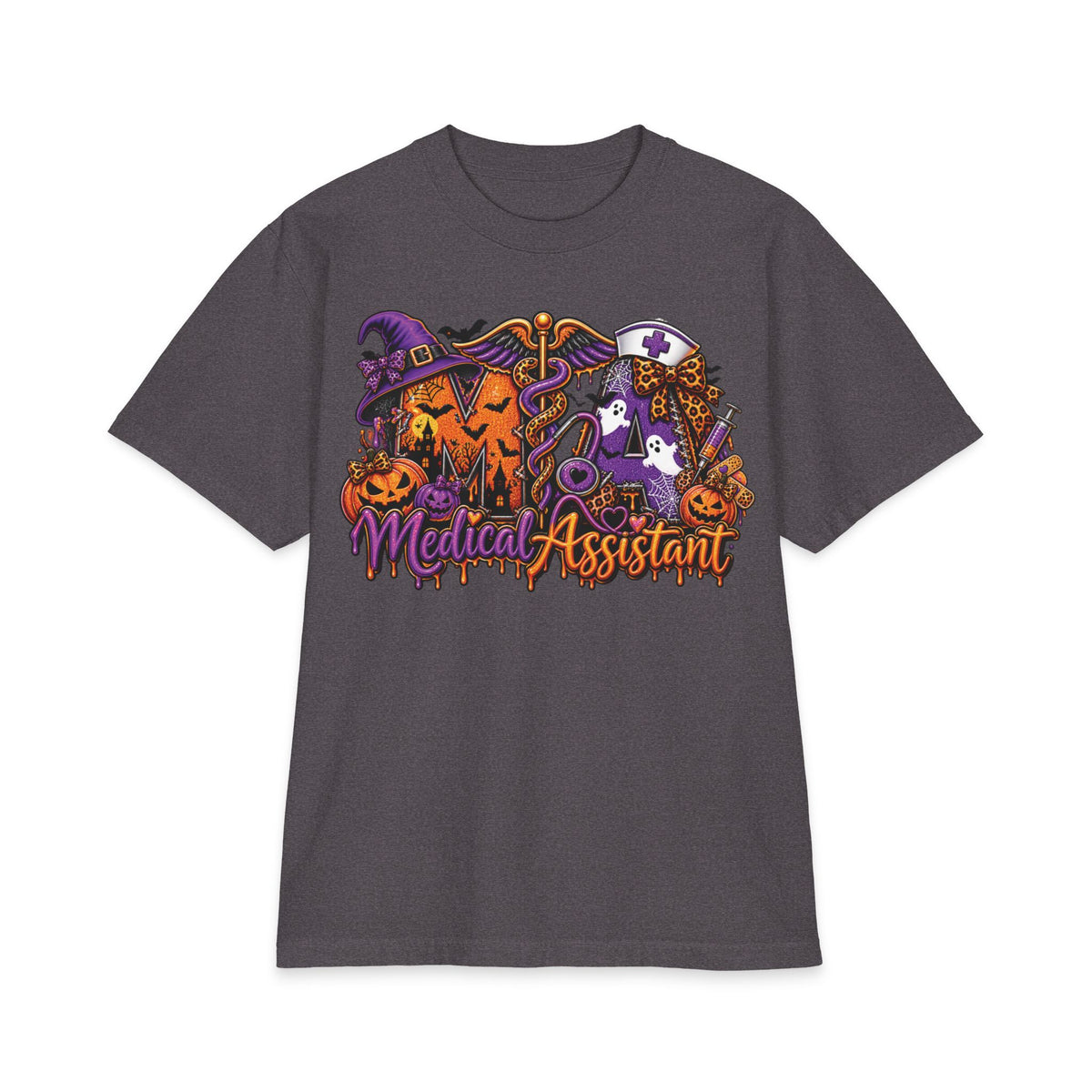 Halloween Medical Assistant T-Shirt | Witch Pumpkin Caduceus Nursing Tee