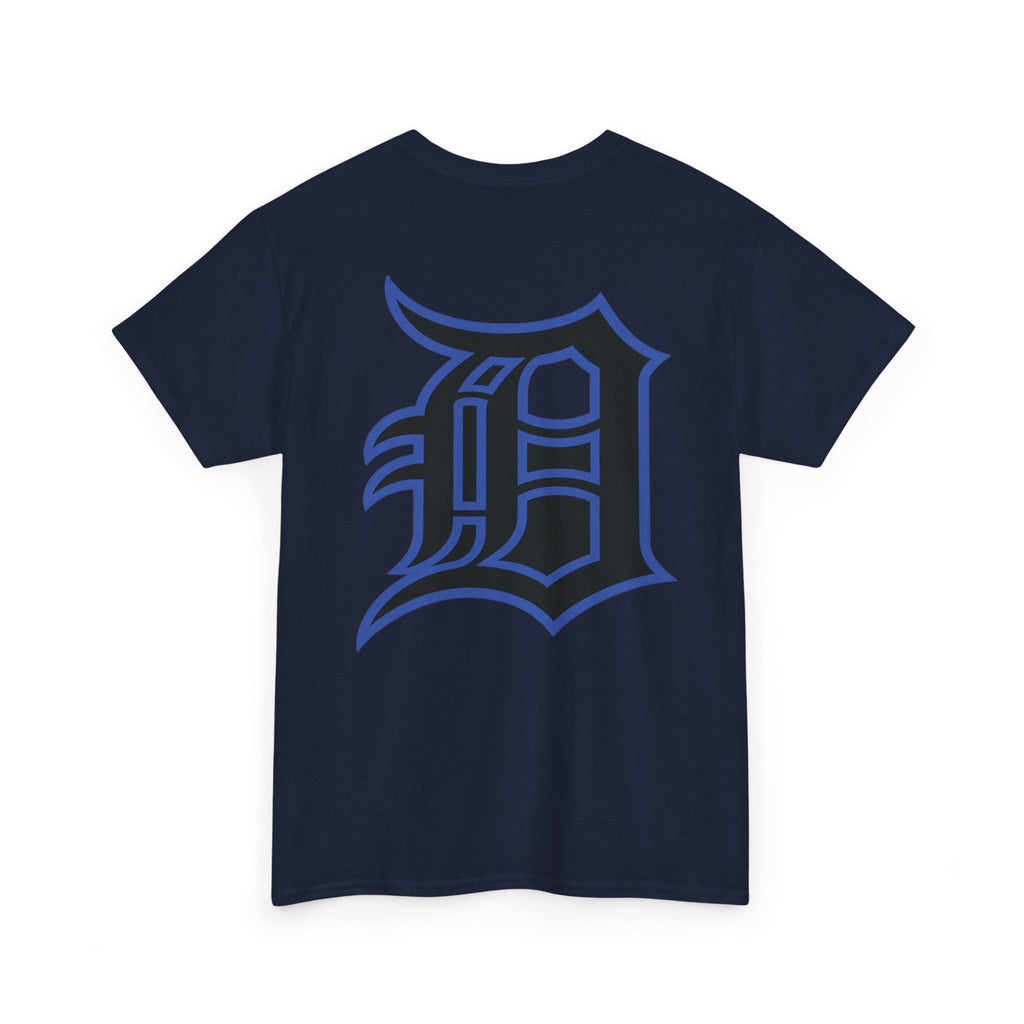 Detroit Basketball Lion Graphic Tee | Motor City D Old English Logo