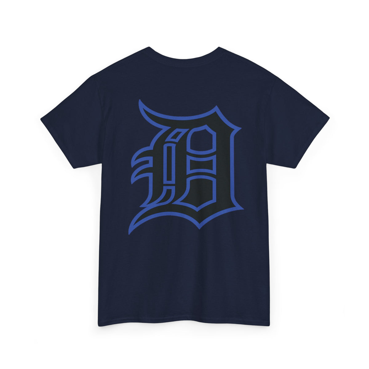 Detroit Basketball Lion Graphic Tee | Motor City D Old English Logo