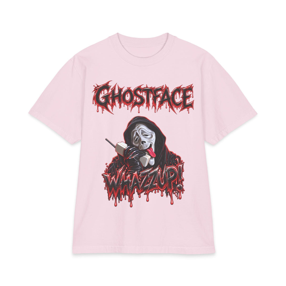 Ghostface Whatzup T-Shirt | Horror Mask Graphic Tee