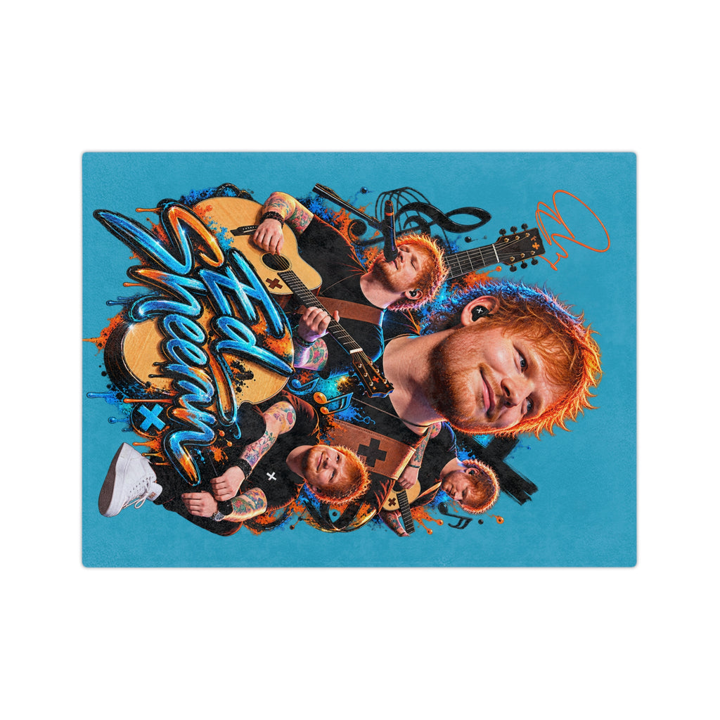 Ed Sheeran collage Velveteen Blanket | Musician portrait, guitar artwork