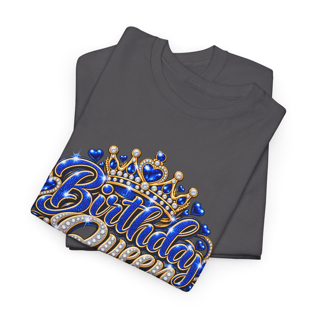 Birthday Blue Queen Crown Graphic Tee