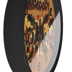 Motor City Detroit Skyline Wall Clock