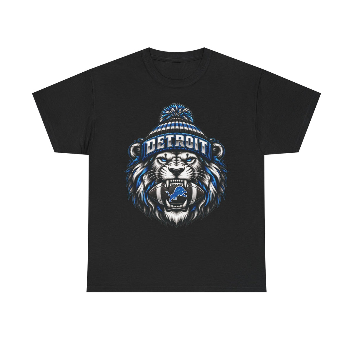Detroit Lion Skull Beanie Tee | 313 Drip City Skyline T-Shirt
