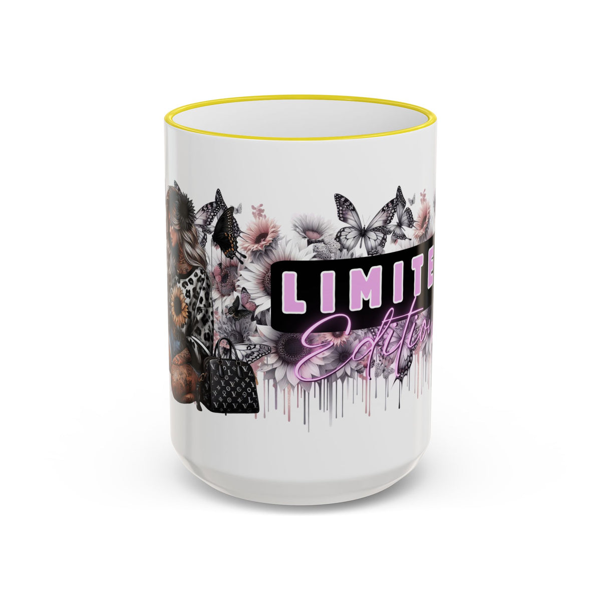 Limitless Beauty Mug | Accent Rim & Handle Ceramic Coffee Cup