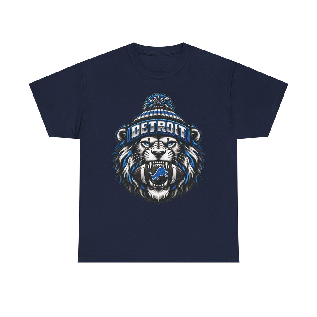 Detroit Lion Skull Beanie Tee | 313 Drip City Skyline T-Shirt