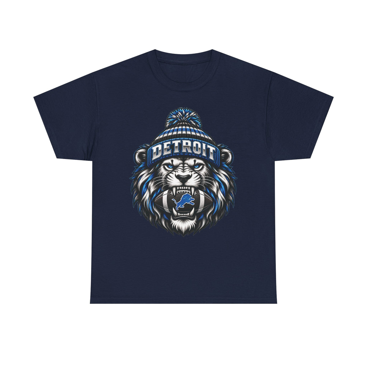 Detroit Lion Skull Beanie Tee | 313 Drip City Skyline T-Shirt