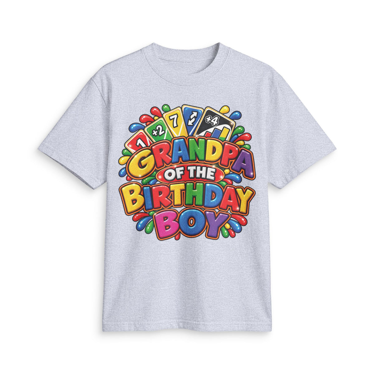 Grandpa of the Birthday Boy T-Shirt, Colorful Birthday Party Tee