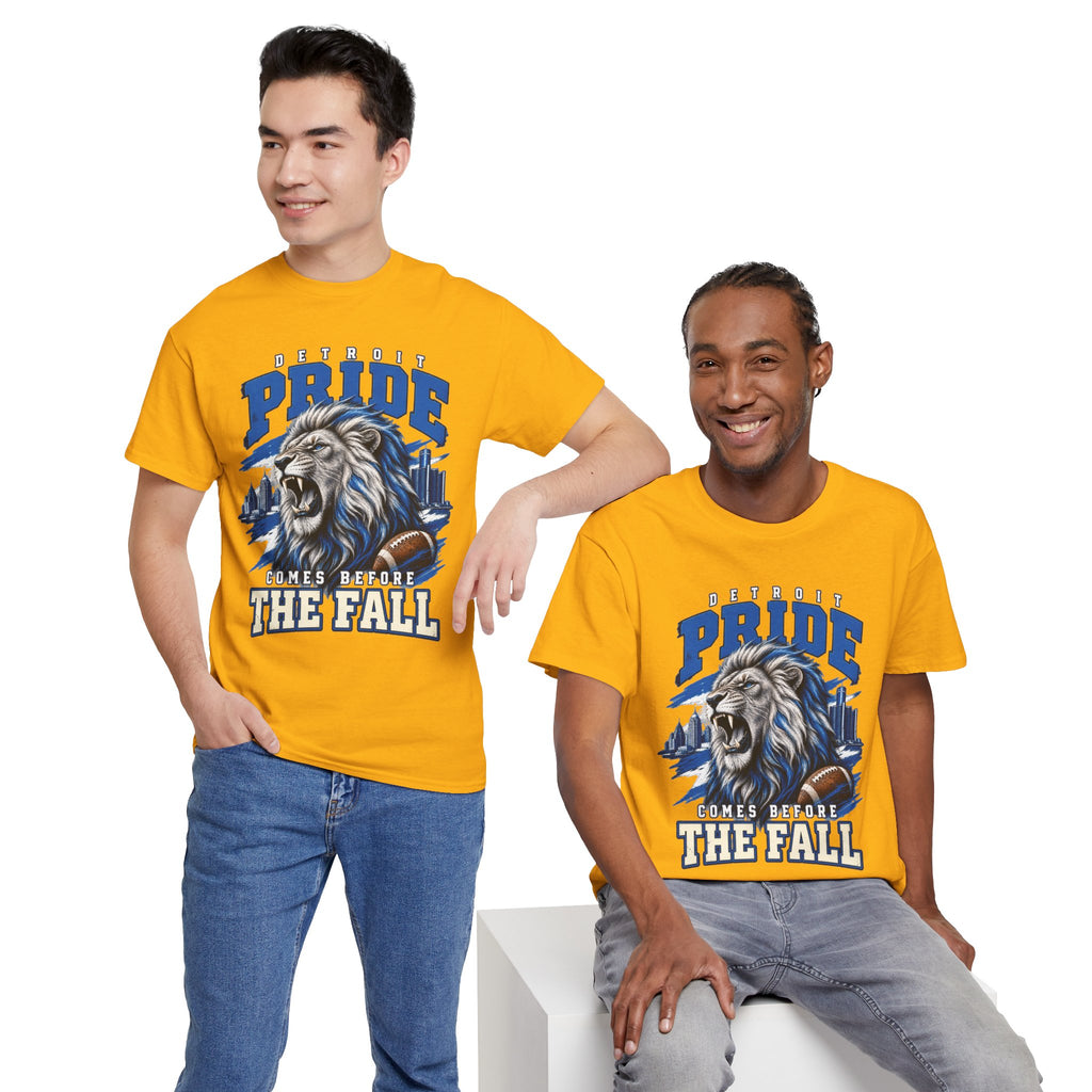 Detroit Pride Comes Before the Fall Lion Graphic T-Shirt