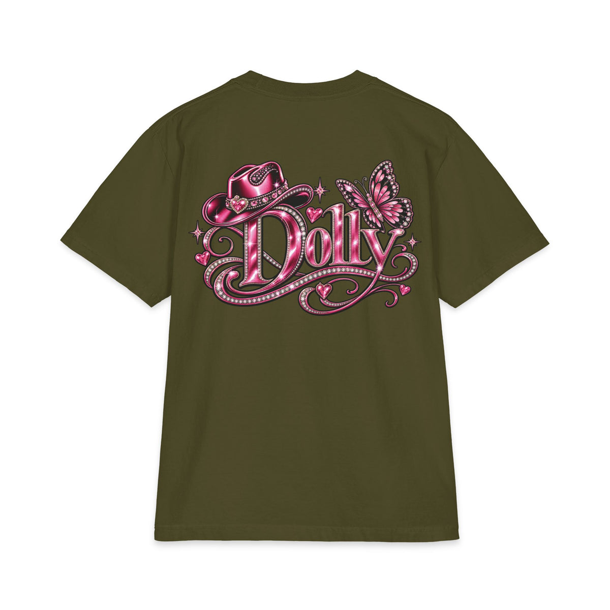 Retro Pink Dolly Portrait T-Shirt | Country Cowgirl Graphic Tee