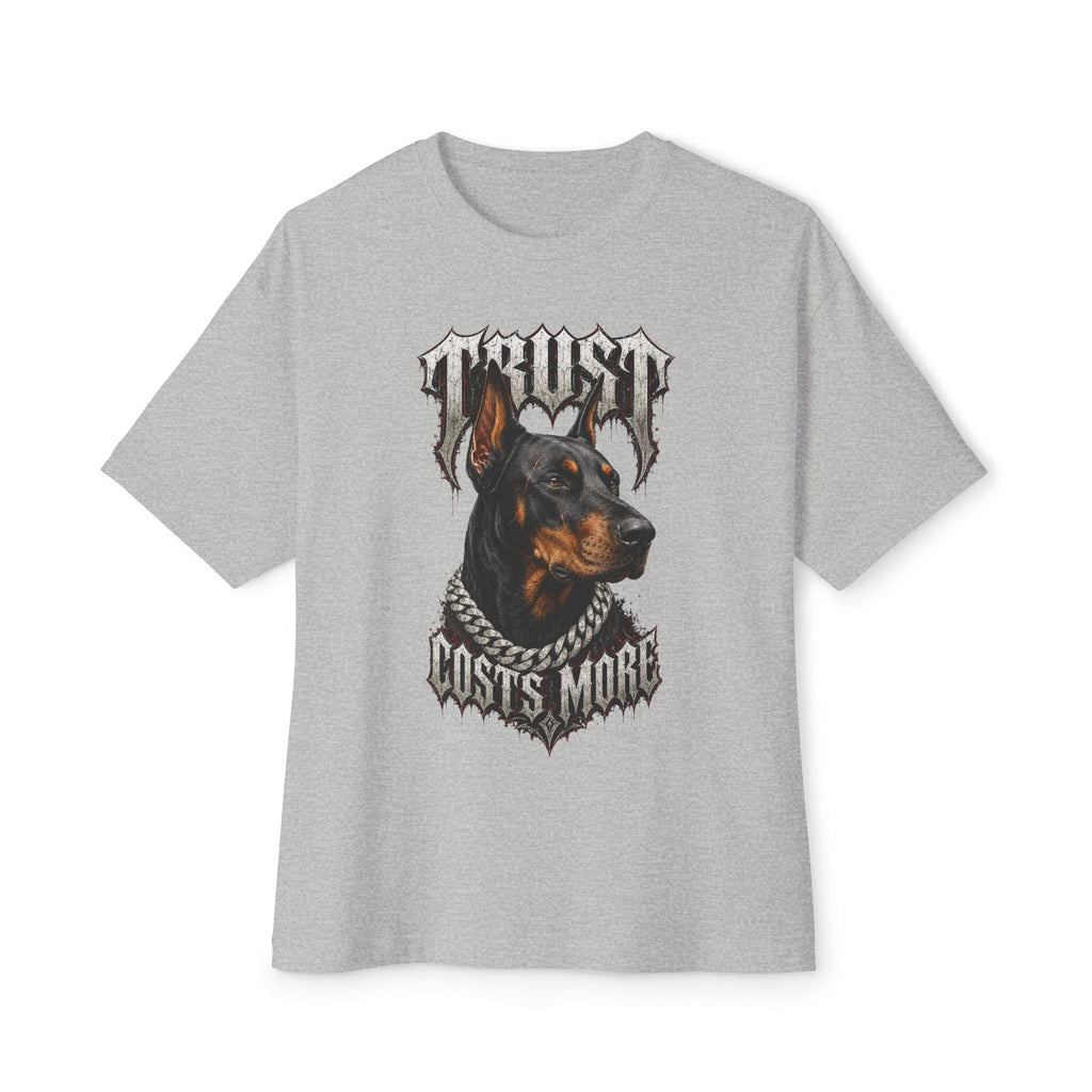 Trust Costs More Doberman Tee | Doberman Portrait, Gothic Text