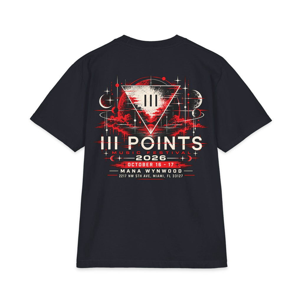 Three Points Rose Graphic T-Shirt | Band Tour Poster Style