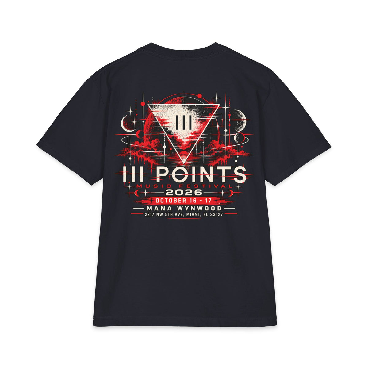 Three Points Rose Graphic T-Shirt | Band Tour Poster Style
