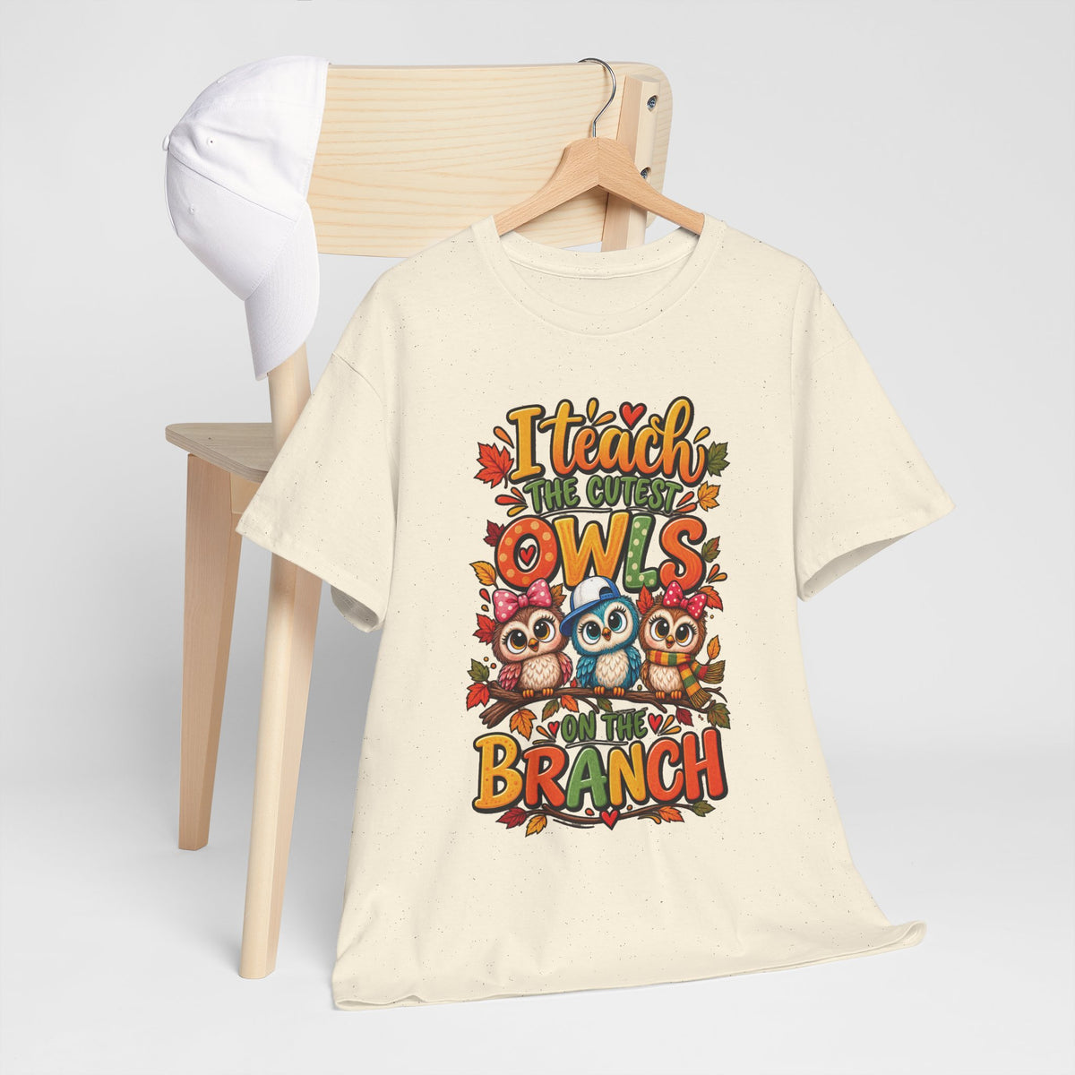 I Teach the Cutest Owls On My Branch Tee | Cute Owl Teacher Shirt, Fall Leaves