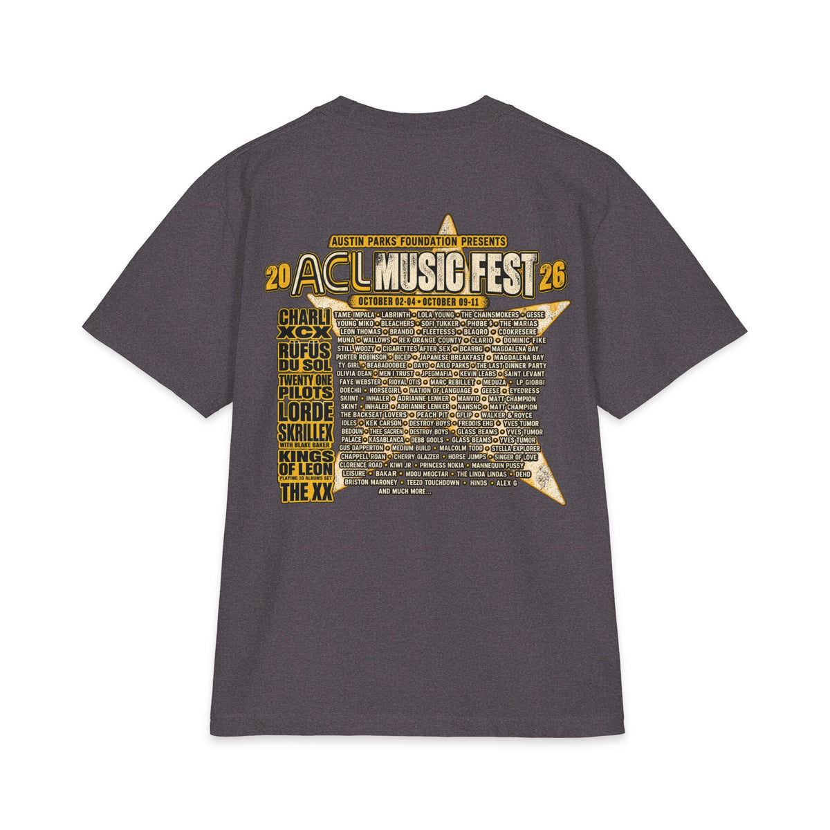 ACL Fest tongue logo T-Shirt | music festival lineup back print
