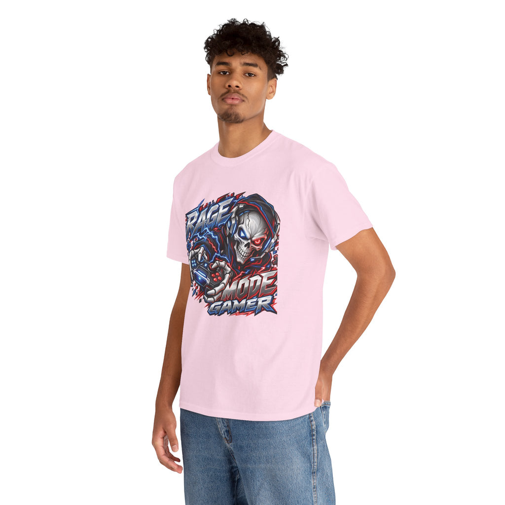 Rage Mode Gamer Skull Graphic T-Shirt