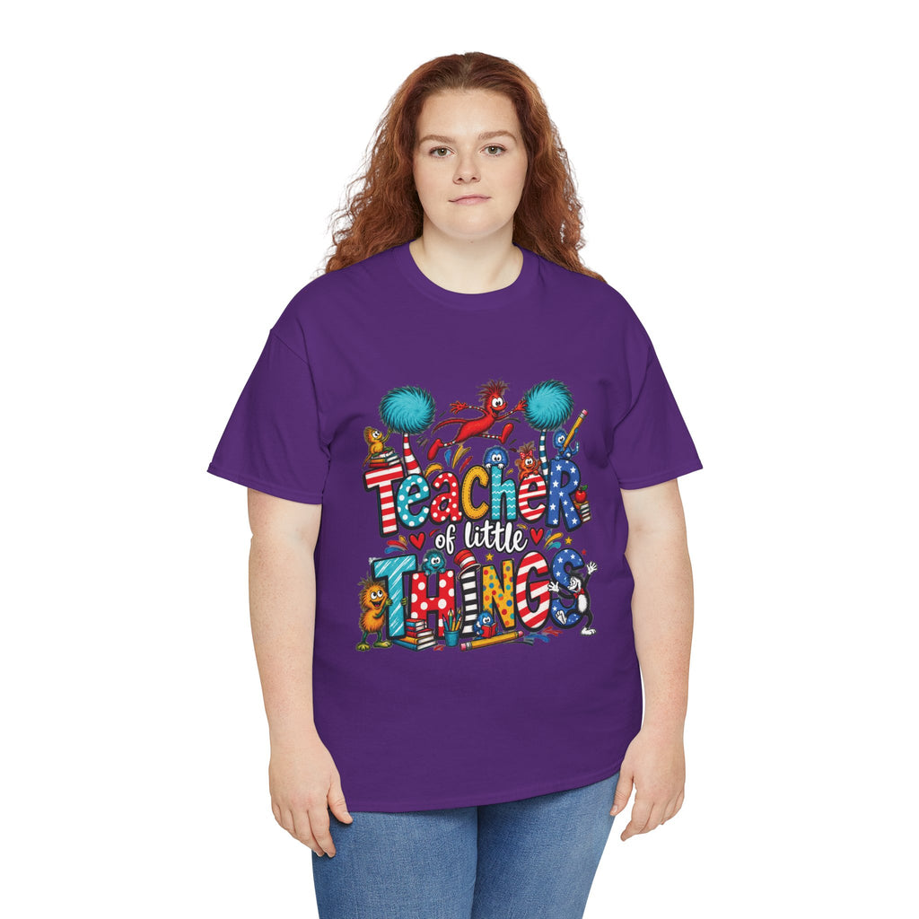 Teacher of Little Things T-Shirt | Colorful Dr. Seuss Style Kids Classroom Tee