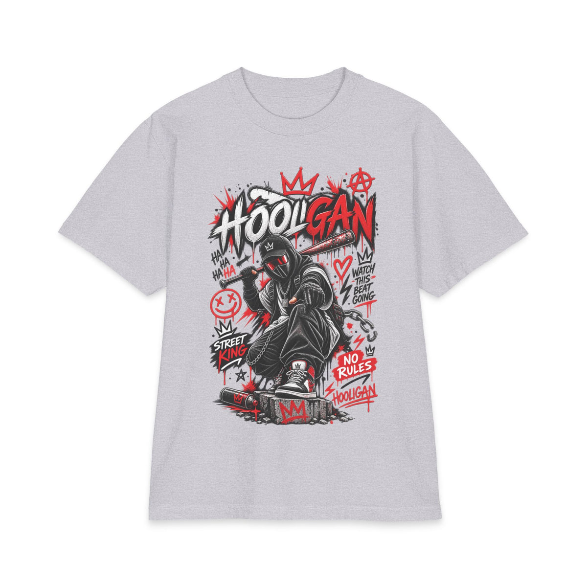 BTS Hooligan Street Skateboard Graphic T-Shirt | Urban Punk Graffiti Tee