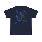 Detroit Basketball Lion Graphic Tee | Motor City D Old English Logo